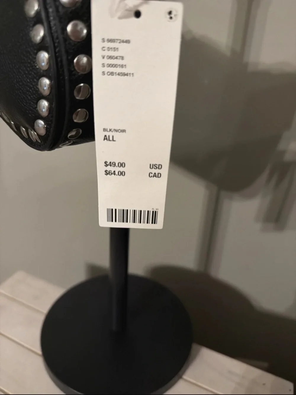 Black Studded Crossbody Bag - Women Bags